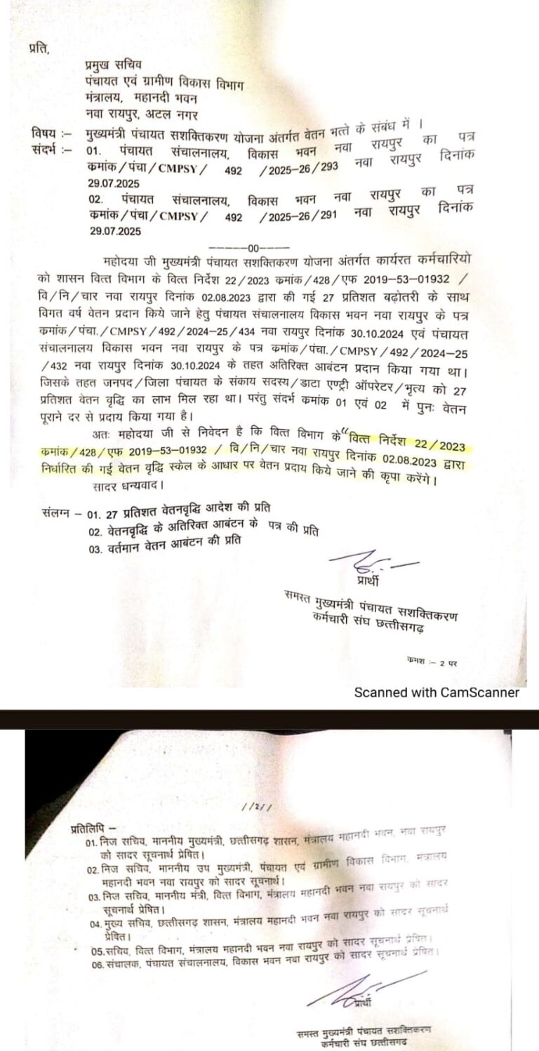 छत्तीसगढ़ के कर्मचारियों का छल: 27% वेतन कटौती का ज़ख्म और बढ़ता आक्रोश